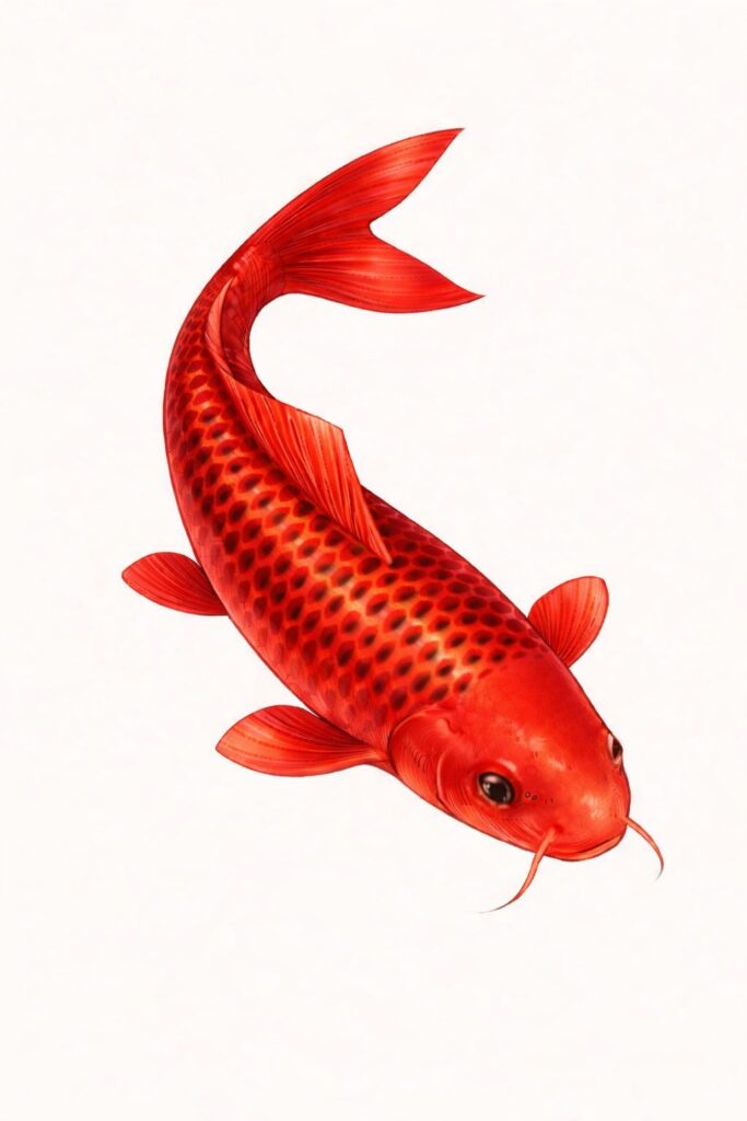 carpe koi Japonaise illustration Aka Matsuba