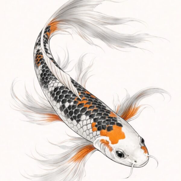 carpe koi japonaise illustration koi voile