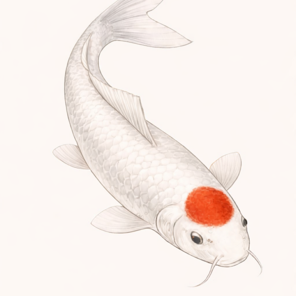 carpe koi japonaise illustration Tancho