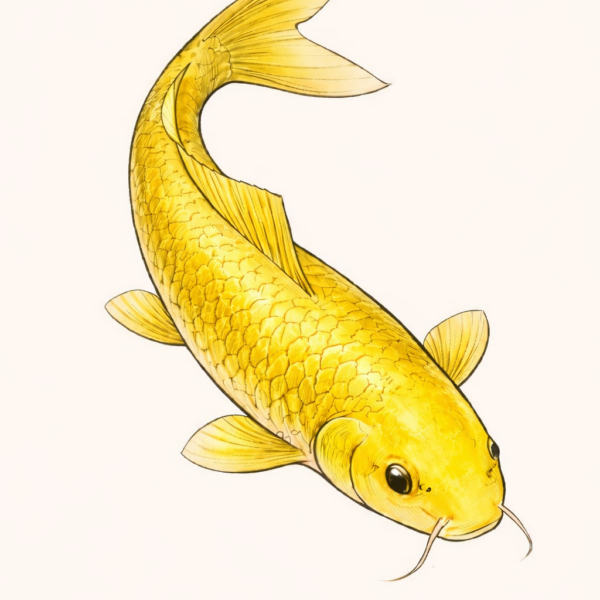 carpe koi japonaise illustration Yamabuki ogon