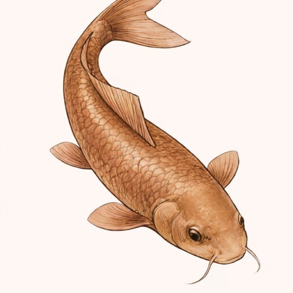 carpe koi japonaise illustration Chagoi