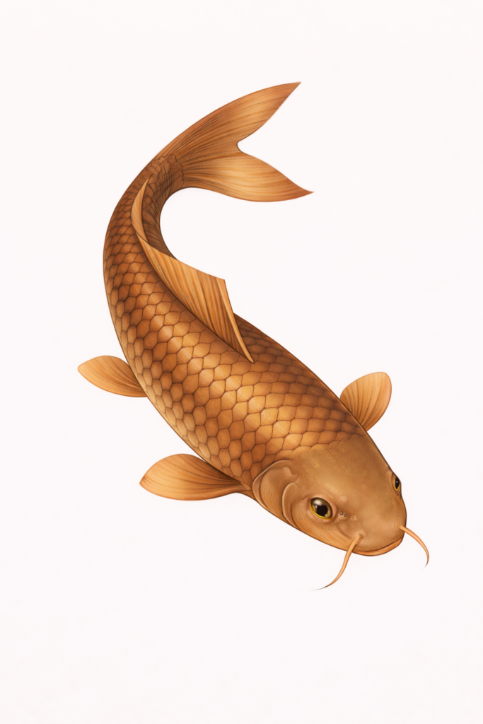 carpe koi japonaise illustration Chagoi