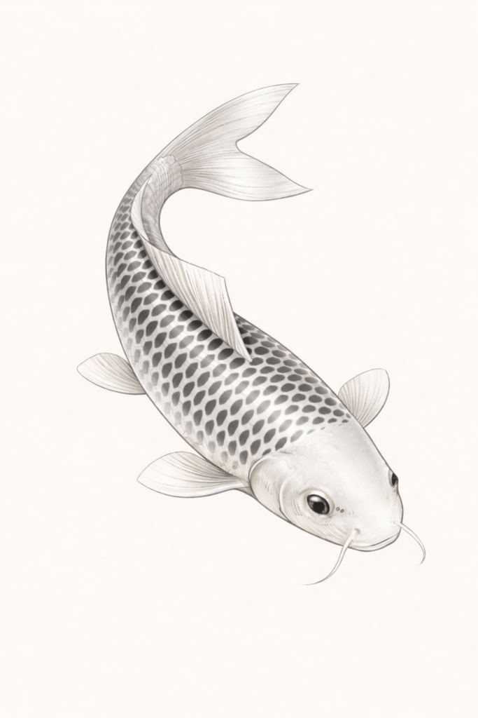 carpe koi Japonaise illustration gin matsuba