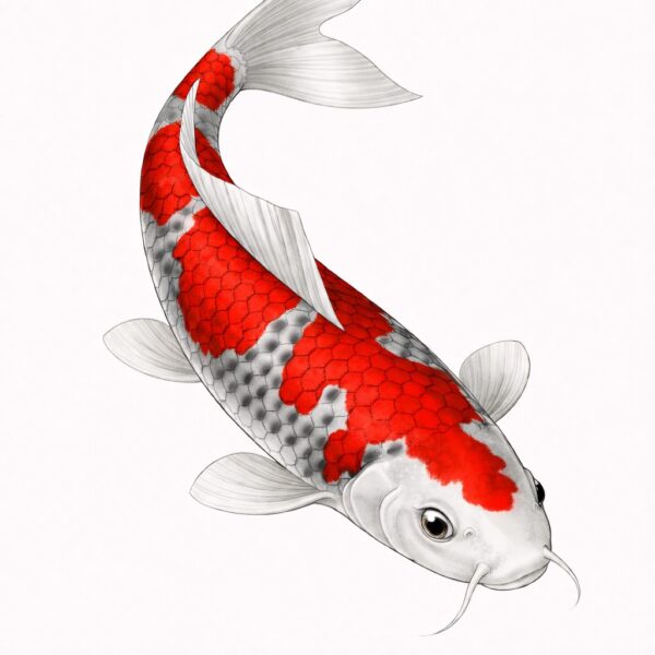 Carpe koi japonaise illustration Goshiki