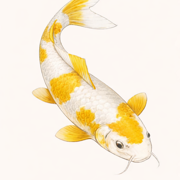 carpe koi japonaise illustration Hariwake