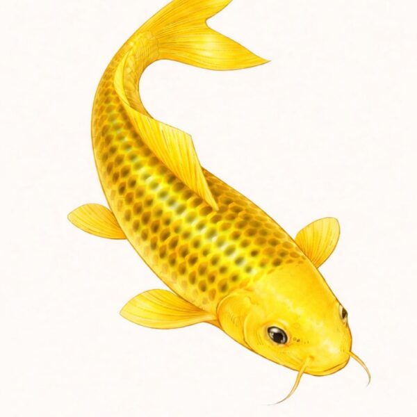 carpe koi japonaise, illustration Ki Matsuba
