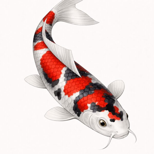 carpe koi japonaise illustration Showa
